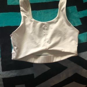 White sports bra